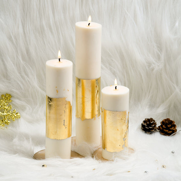 &lt;center&gt; Scented Soy Pillar Candles