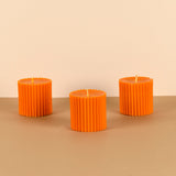 Combo of 3 Sunset Orange 'Faith' Candles - Vanilla Sunshine Scented