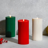 Combo of 3 Scented Multicolour 'Belief' Candles - 4 Colour Options