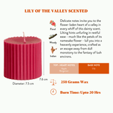 Infinity Set of 6 Fiery Pink Candles - Lily of the Valley Scented