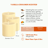 Combo of 3 Ivory 'Faith' Candles - Vanilla Cinnamon Scented