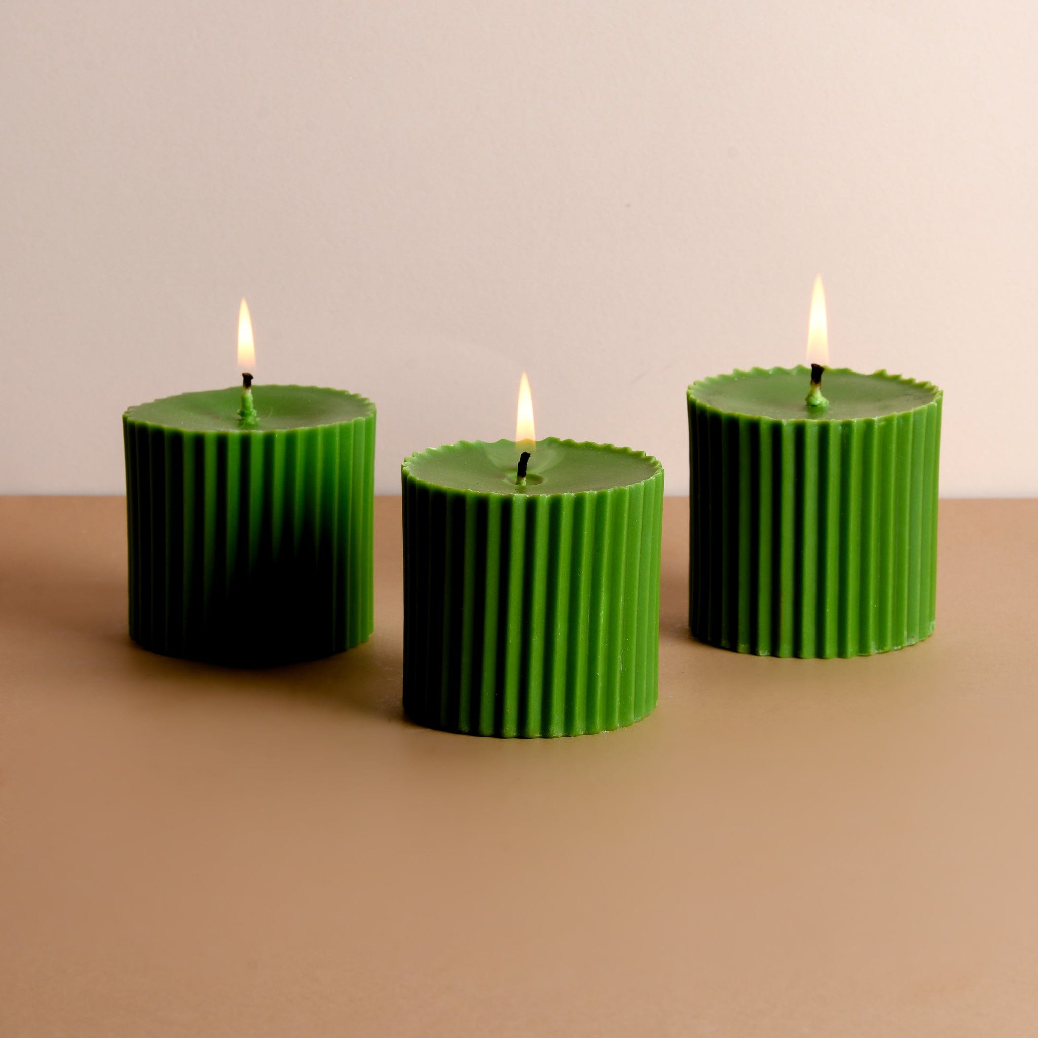 Combo of 3 Forest Green 'Faith' Candles - Crème de la Shea Scented