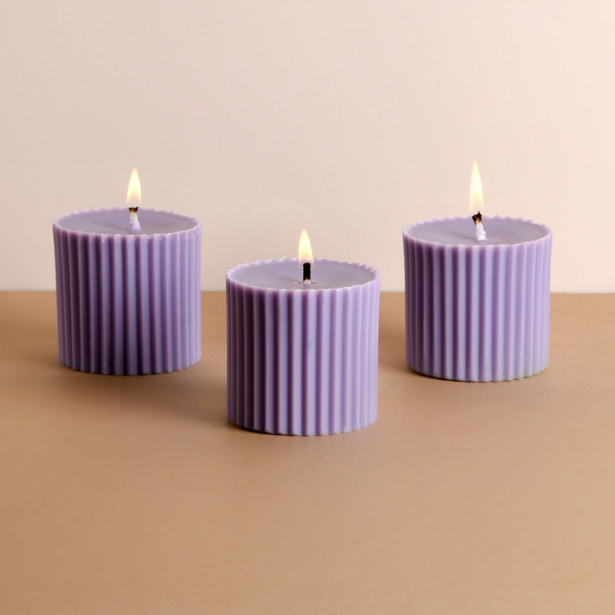 Combo of 3 Violet 'Faith' Candles - San Rose Scented