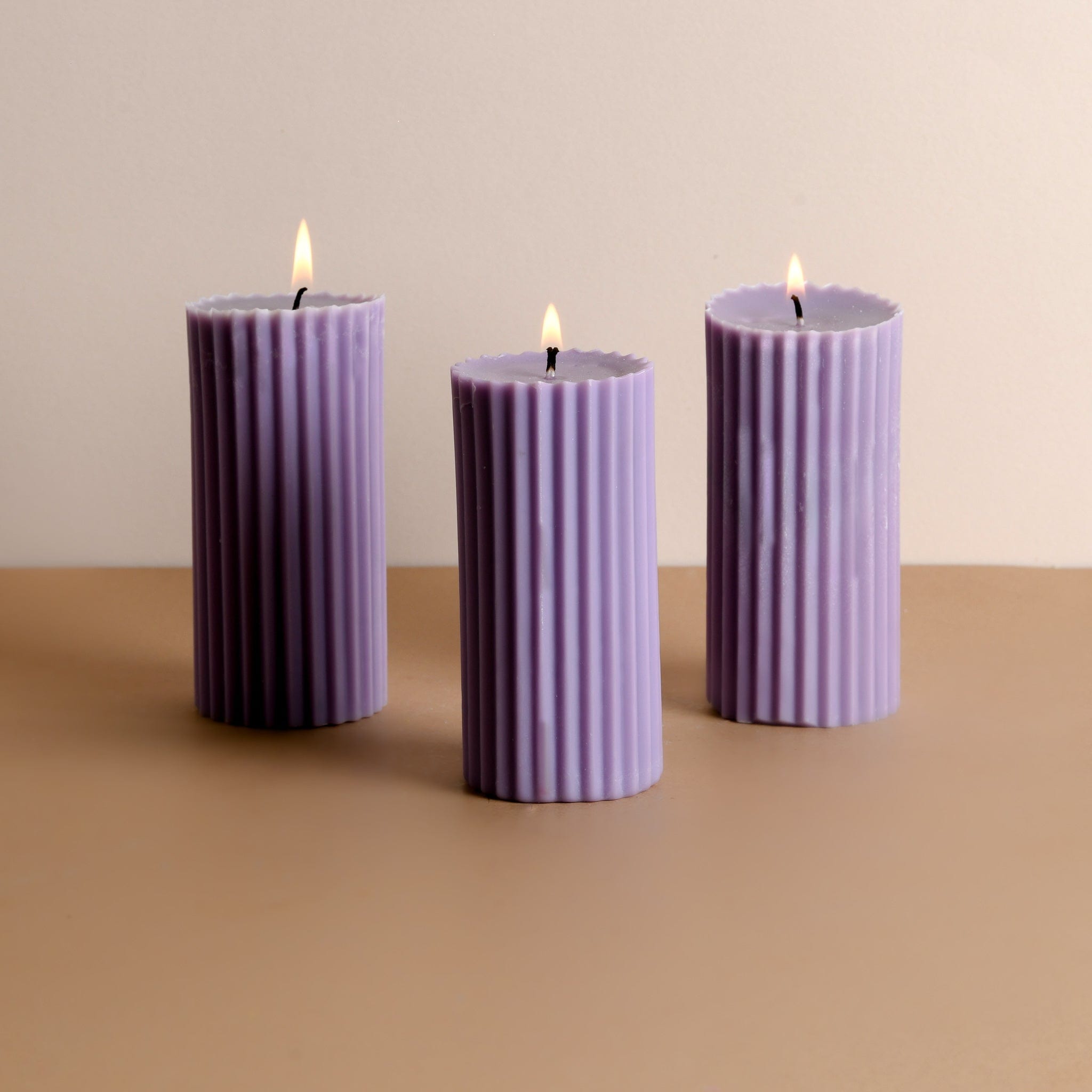Combo of 3 Chocolate Brown 'Belief' Candles - Tarte au Chocolat Scented