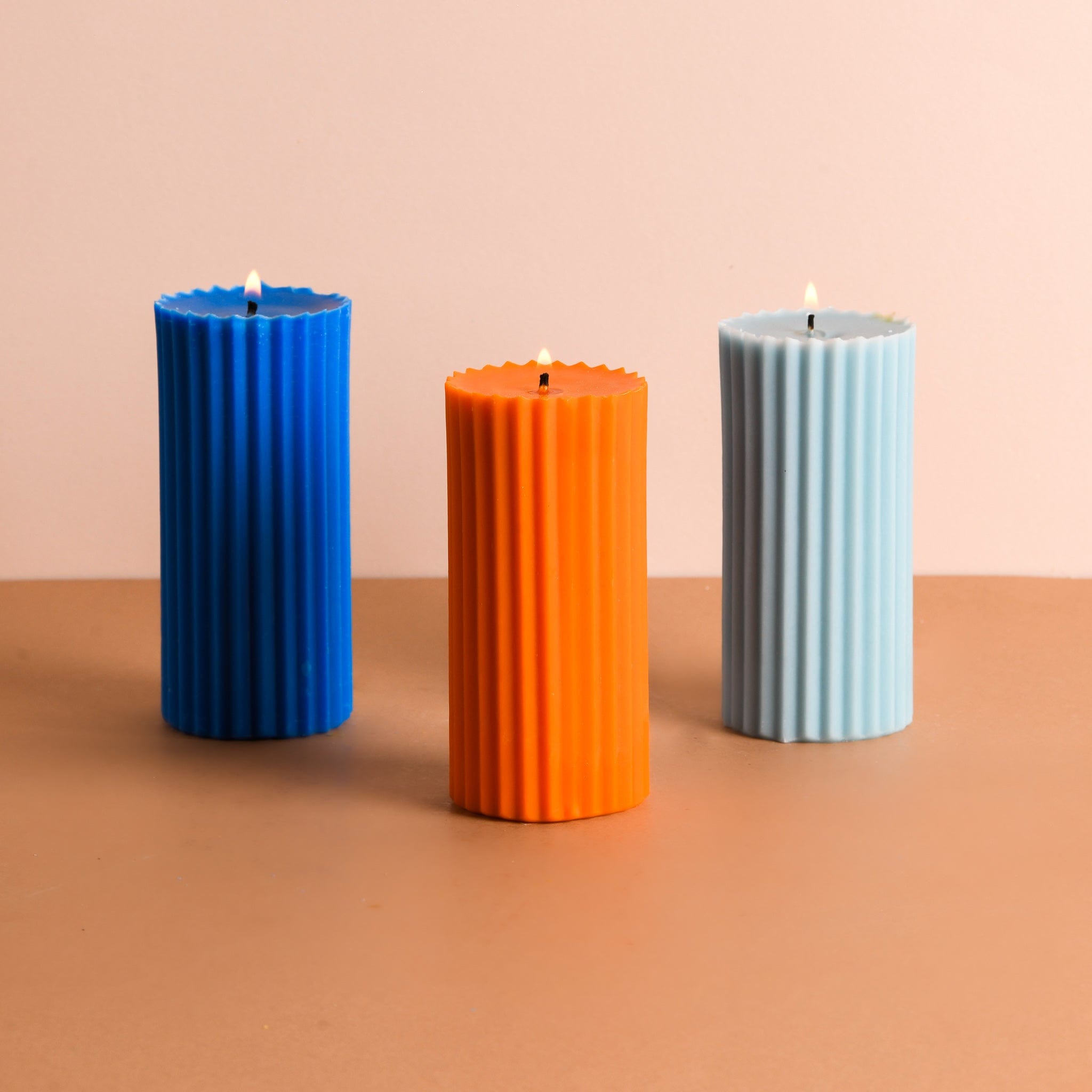 Combo of 3 Scented Multicolour 'Belief' Candles - 4 Colour Options