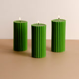 Combo of 3 Forest Green 'Belief' Candles - Crème de la Shea Scented