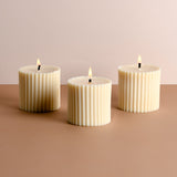 Combo of 3 Chocolate Brown 'Faith' Candles - Tarte au Chocolat Scented