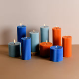 Fruit Groove - Set of 9 Scented 'Belief' & 'Faith' Pillar Candles
