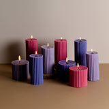 Fruit Groove - Set of 9 Scented 'Belief' & 'Faith' Pillar Candles