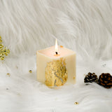 White Gold Love & Kindness- Combo Set of 2 Cinnamon Roll Scented Pillar Candles