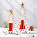 Large Christmas Tree Candle Stand with a Free Scented Pillar Candle