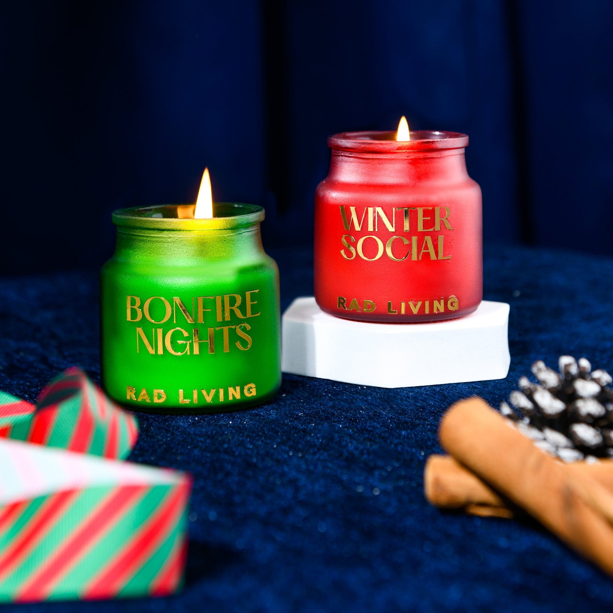Winter Social & Bonfire Nights - Set of 2 Votive Candles