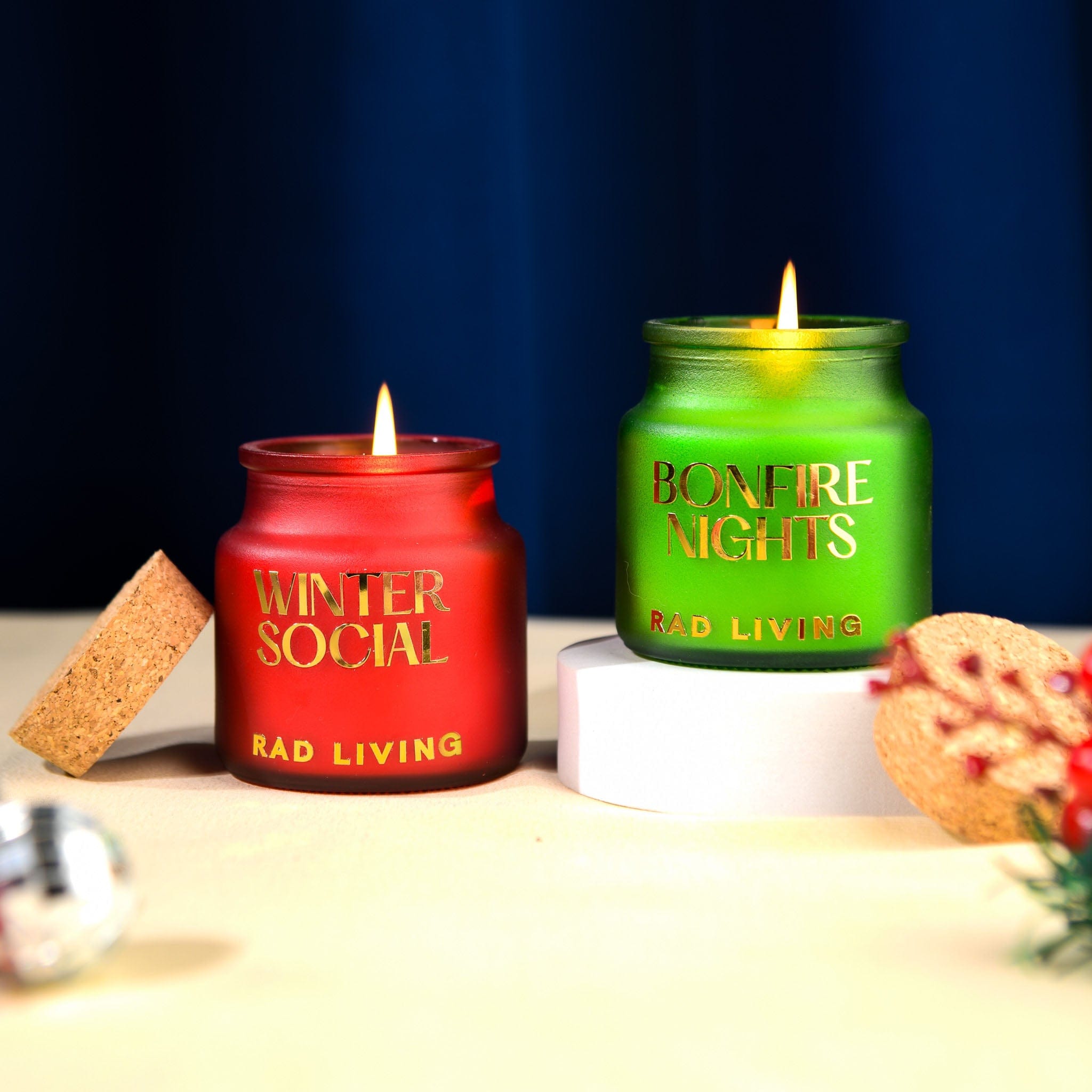 Winter Social & Bonfire Nights - Gift Set of 2 Votive Candles