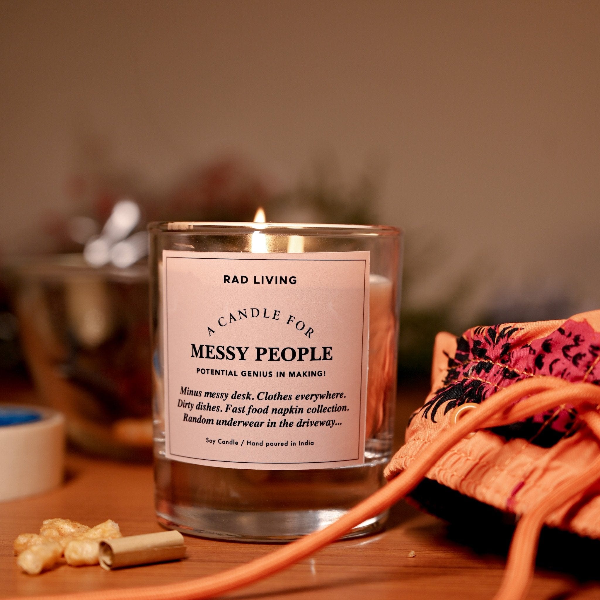 Motivational Scented Soy Candles for Messy People.