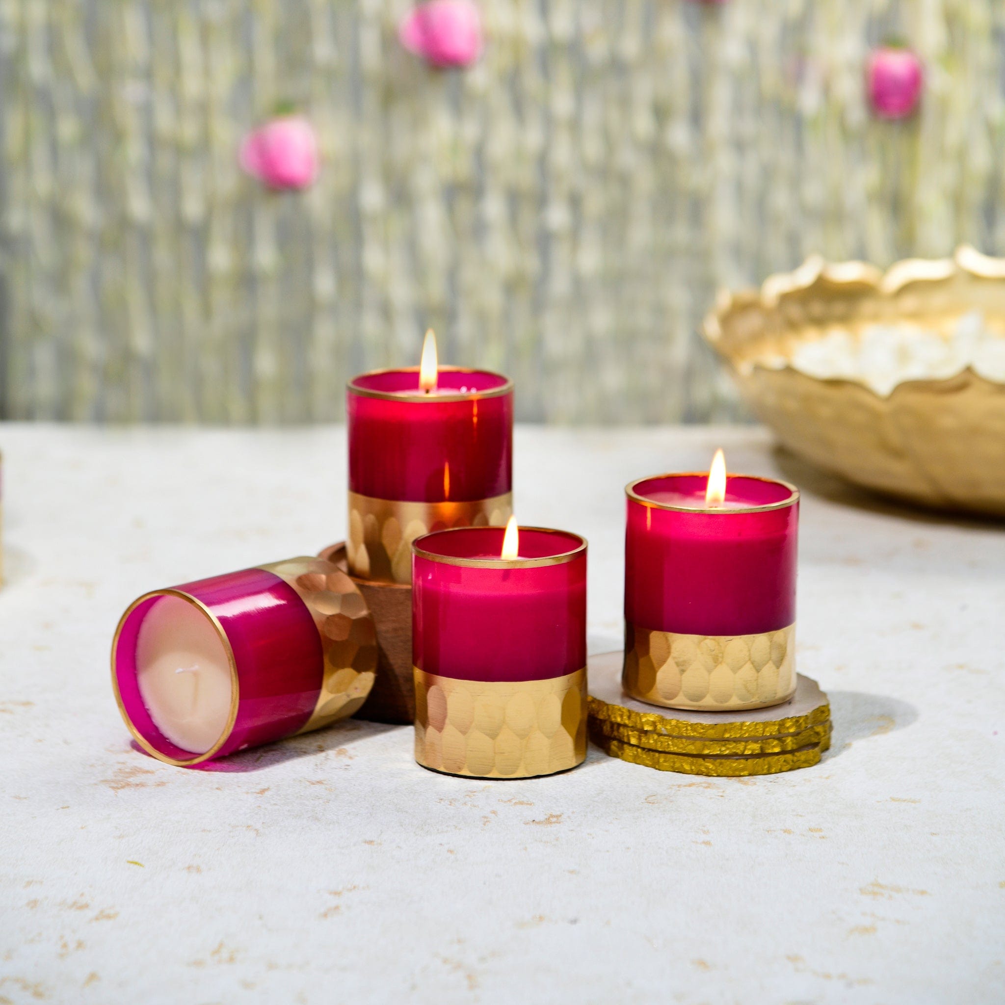 Rani Pink - Set of 4 Votive Candles