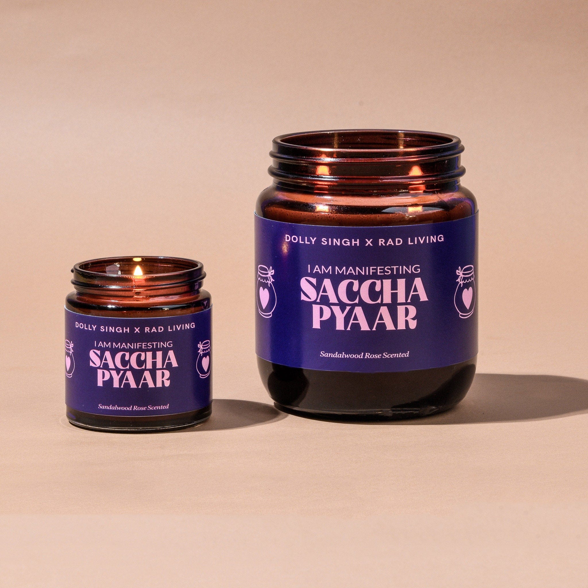 Saccha Pyaar - Sandalwood Rose Scented Candle