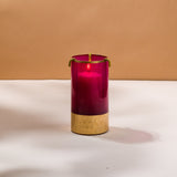 Rani Pink - Medium Candle Holder with a Free Pillar Candle