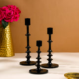 Black Radiance - Gift Set of 3 Candle Stands
