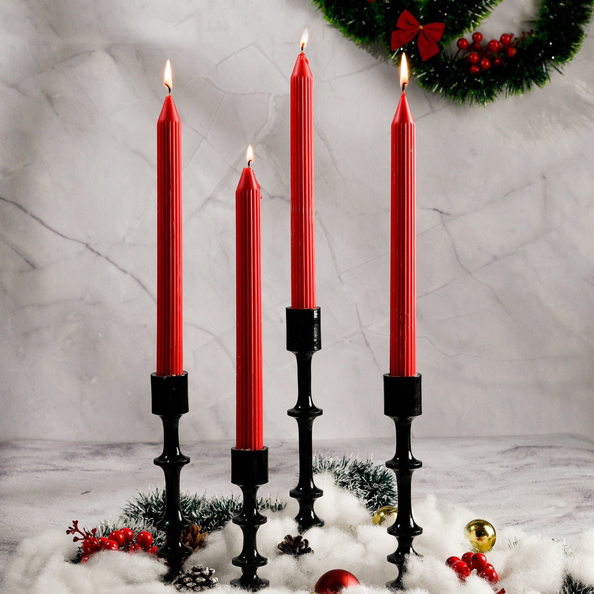 Set of 4 Guidance Taper Candles - Bergamot & Vanilla Scented
