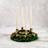 Set of 4 Pearl White Tapered Candles - Cinnamon Roll Scented
