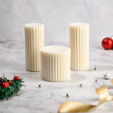 Combo of 3 Cinnamon Roll Scented Pillar Candles - Belief & Faith