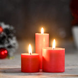 Christmas Corner - Set of 4 Pillar Candles - Bergamot & Vanilla Scented
