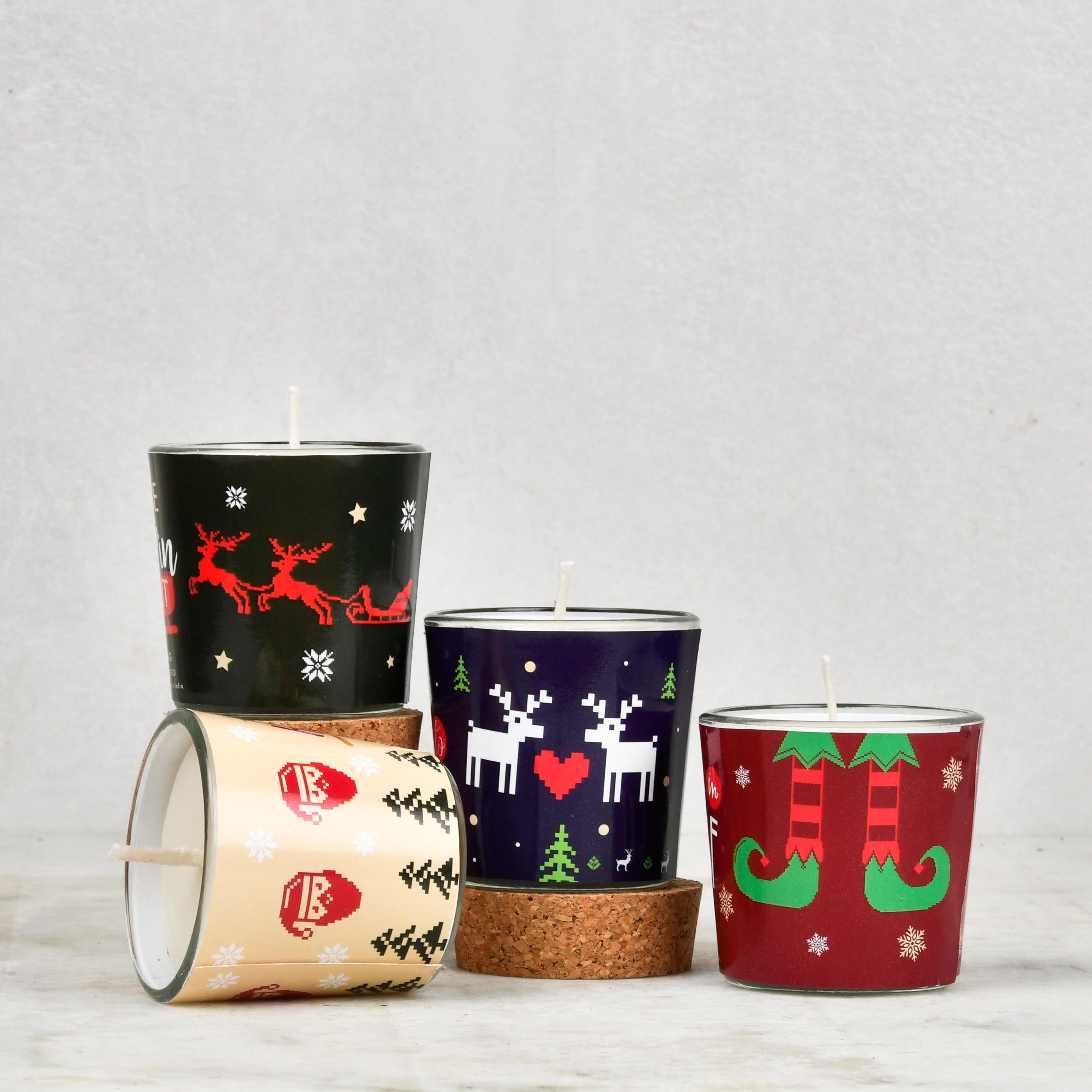 Gift Set of 4 Scented Votive Candles - Oh What Fun!
