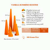 Infinity Set of 6 Sunset Orange Candles - Vanilla Sunshine Scented