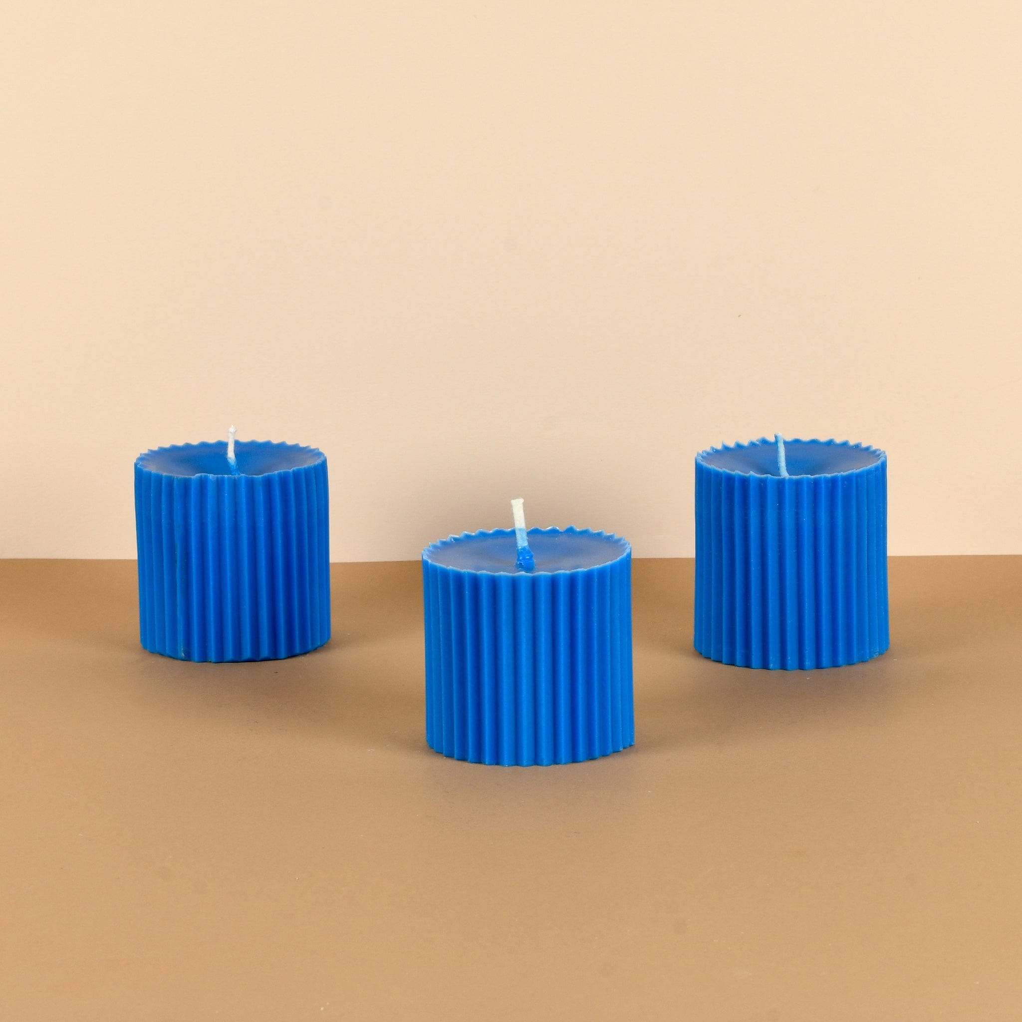 Combo of 3 Cobalt Blue 'Faith' Candles - Aqua Amber Scented