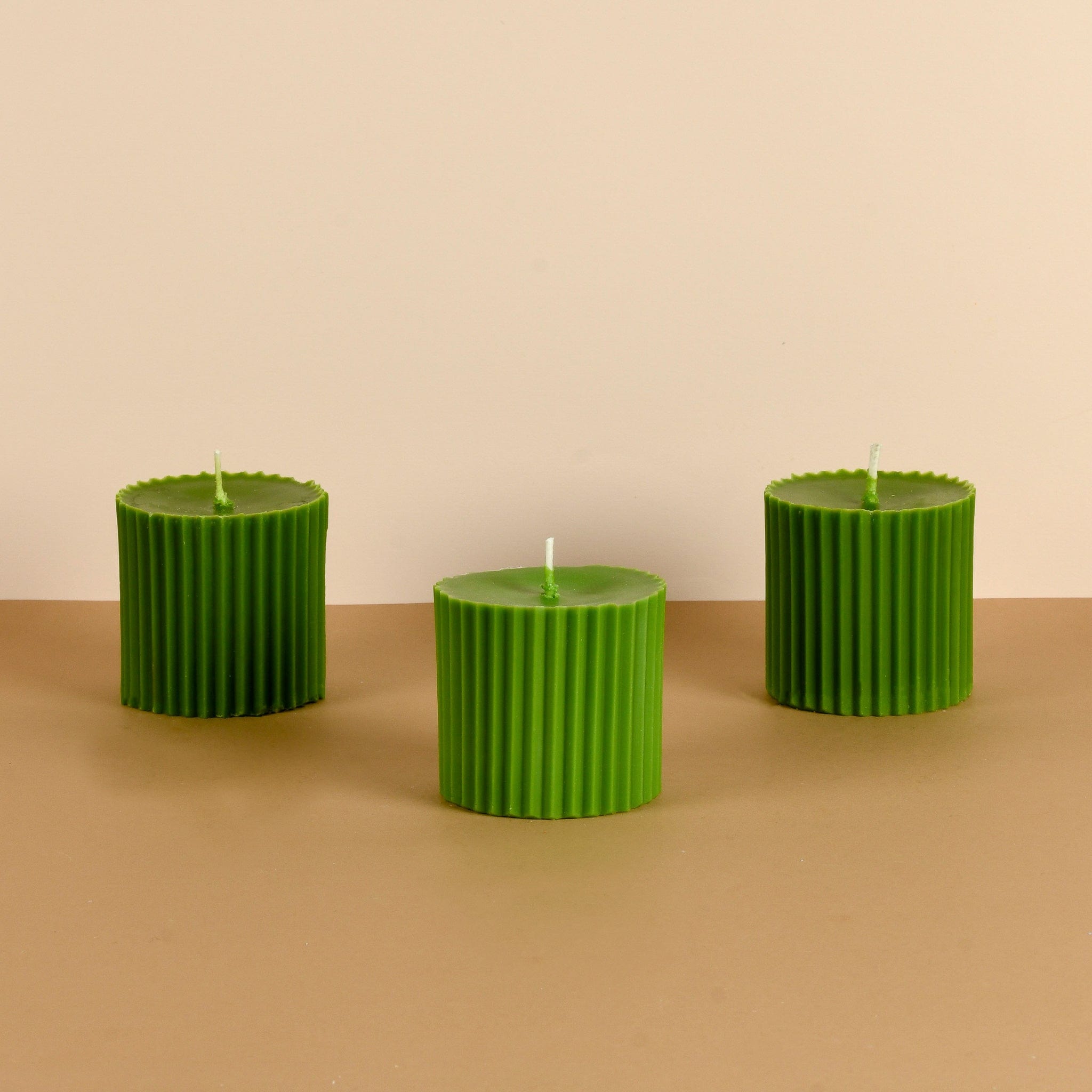 Combo of 3 Forest Green 'Faith' Candles - Crème de la Shea Scented