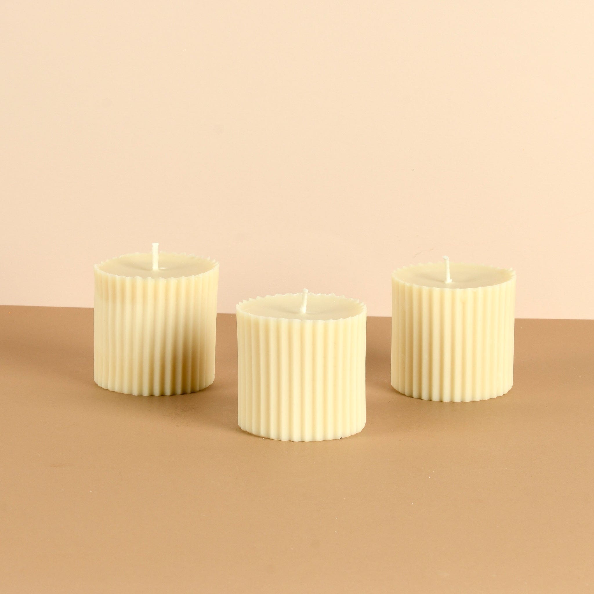 Combo of 3 Powder Blue 'Faith' Candles - Oceanic Mist Scented