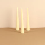 Set of 3 Fiery Pink 10" Conical Candles - Lily of the Valley Scented