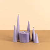 Infinity Set of 6 Violet Candles - San Rose Scented