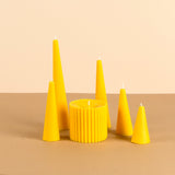 Infinity Set of 6 Banana Yellow Candles - Fête Tropical Scented