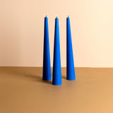 Set of 3 Forest Green 10" Conical Candles - Crème de la Shea Scented