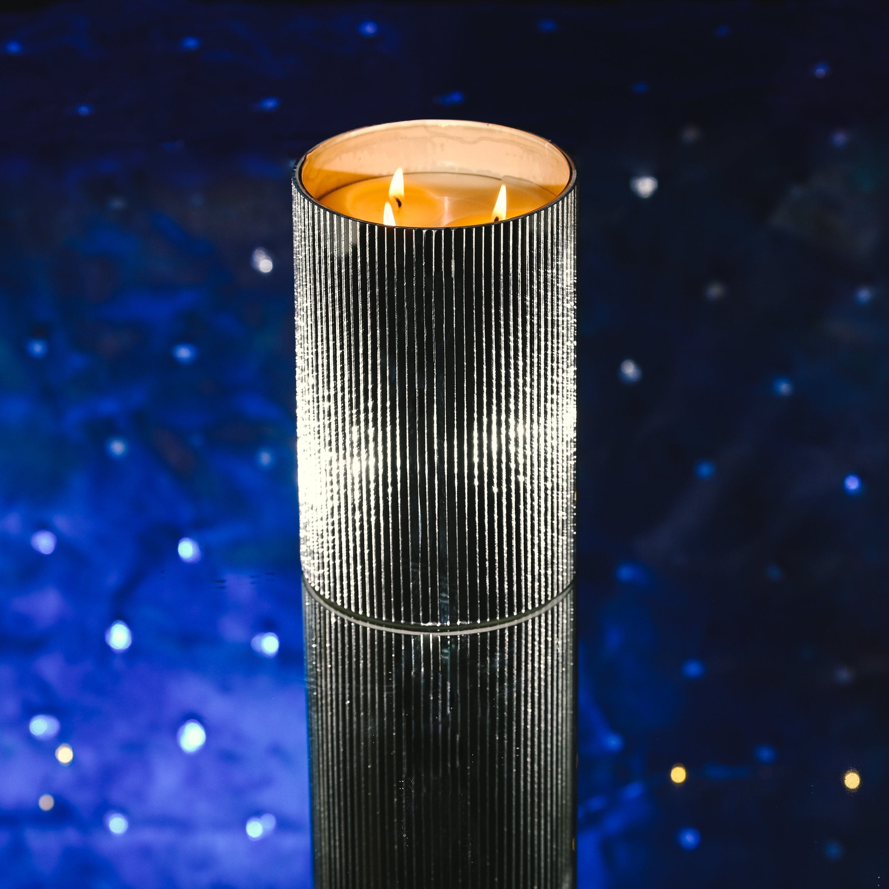 Chandni- XL/ Triple Wick Mirror Mosaic Jar Candle